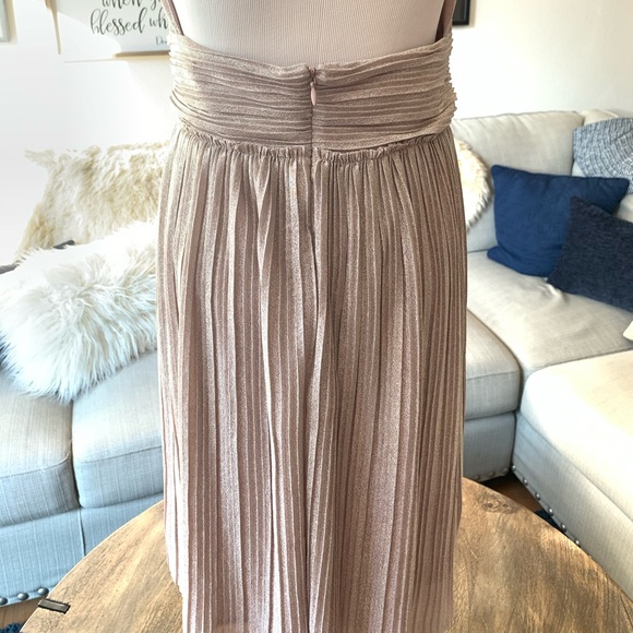 Free People Pink Metallic Ruffle Halter Dress - Picture 7 of 8